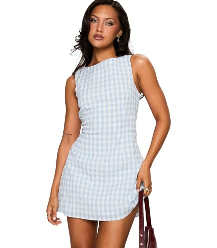 princess polly gingham dress Cartmel Maxi Cream/Polka Dot at Amazon Women's Clothing store Linen Dress, Linen Knitted mob Maxi dresses Polished gingham Color:Harbor Club Madras