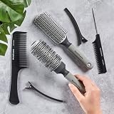 Manicare Pin Tail Comb for Sectioning and Styling - Anti-Static Metal Pin Tail view 4