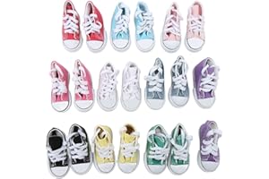 Doll Canvas Shoes 10 Pairs for 23.6in Ball Joint Dolls, Assorted Colors, Anti Slip Lining, Material, Designed for Salon Dolls