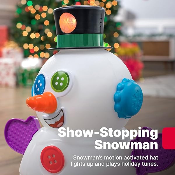 STEP2 MY FIRST SNOWMAN, KIDS HOLIDAY DECORATIVE CHRISTMAS TOY, 15-PIECE ACCESSORY KIT, LIGHTS AND SOUNDS, TODDLERS 18-MONTHS+