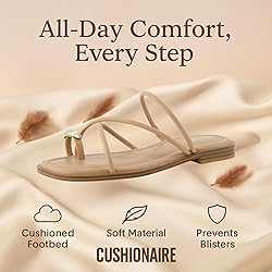 CUSHIONAIRE Venue Women’s Strappy Toe-Loop Slide
