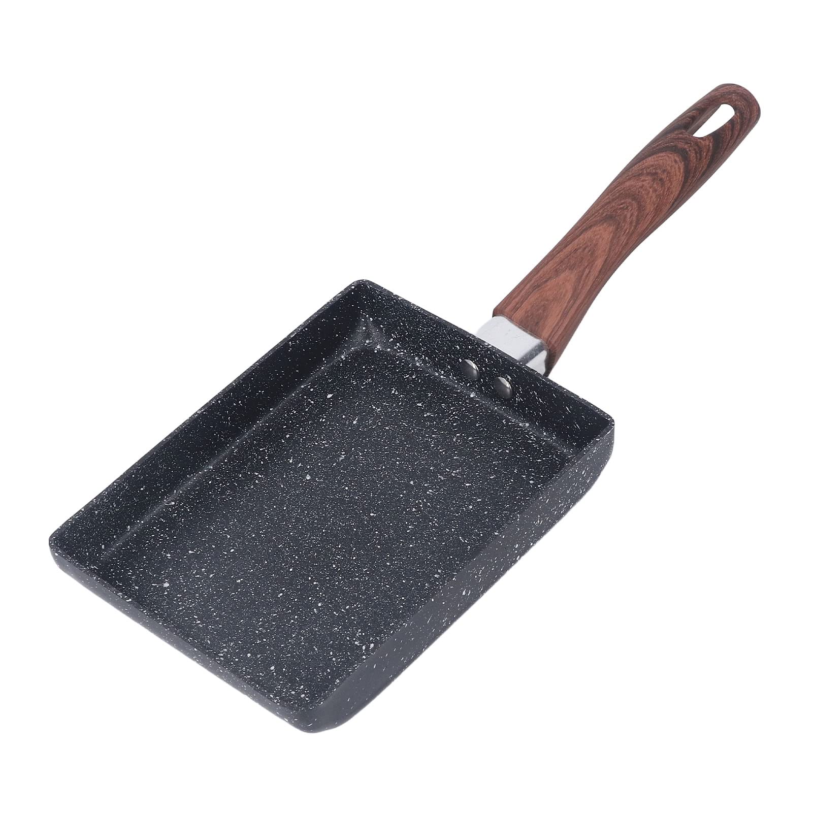 Zerodis Breakfast Flat Pan Rectangle Non Stick Japanese Omelette Frying Pan for Home Restaurant Egg (S)