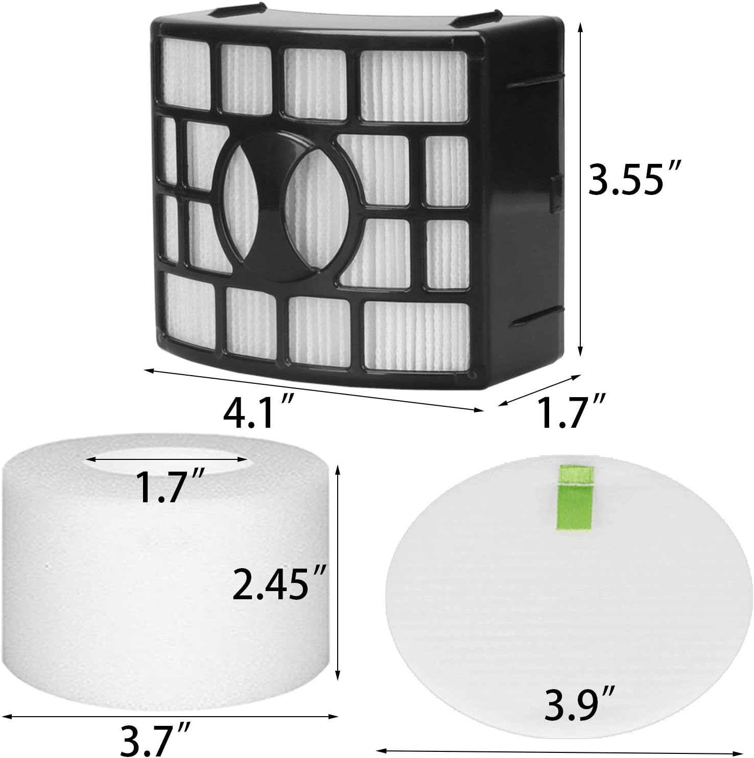 Aoydr Filter Replacement for Shark DuoClean Rotator Lift-Away Speed Zero-M Upright Vacuum NV600, NV601, NV611, NV770, NV771, UV700, XFF600 XHF600 ( 2 Filters + 4 Foam & Felt ): Appliances