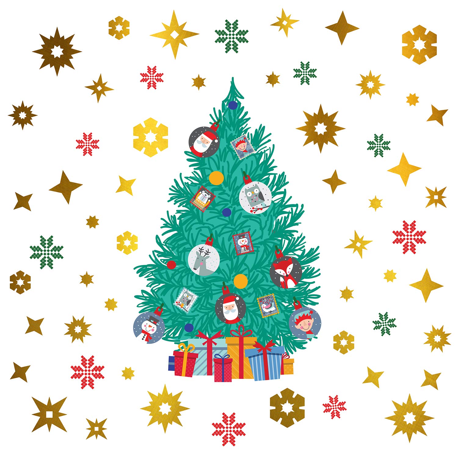 WALPLUS Wall Stickers, Christmas Decorations, Mixed, One Size