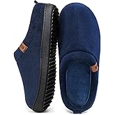 MERRIMAC Men's Slip on Slippers Comfy Memory Foam Non Slip Indoor House Shoes
