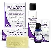 Tinea Versicolor Total Control Treatment Pack | Max-Strength Antifungal Relief of Tinea Sun Spots, Discoloration & Itching | Sulfur Lotion by Naturasil | 4oz Lotion + 4oz Soap + 15ml Oil