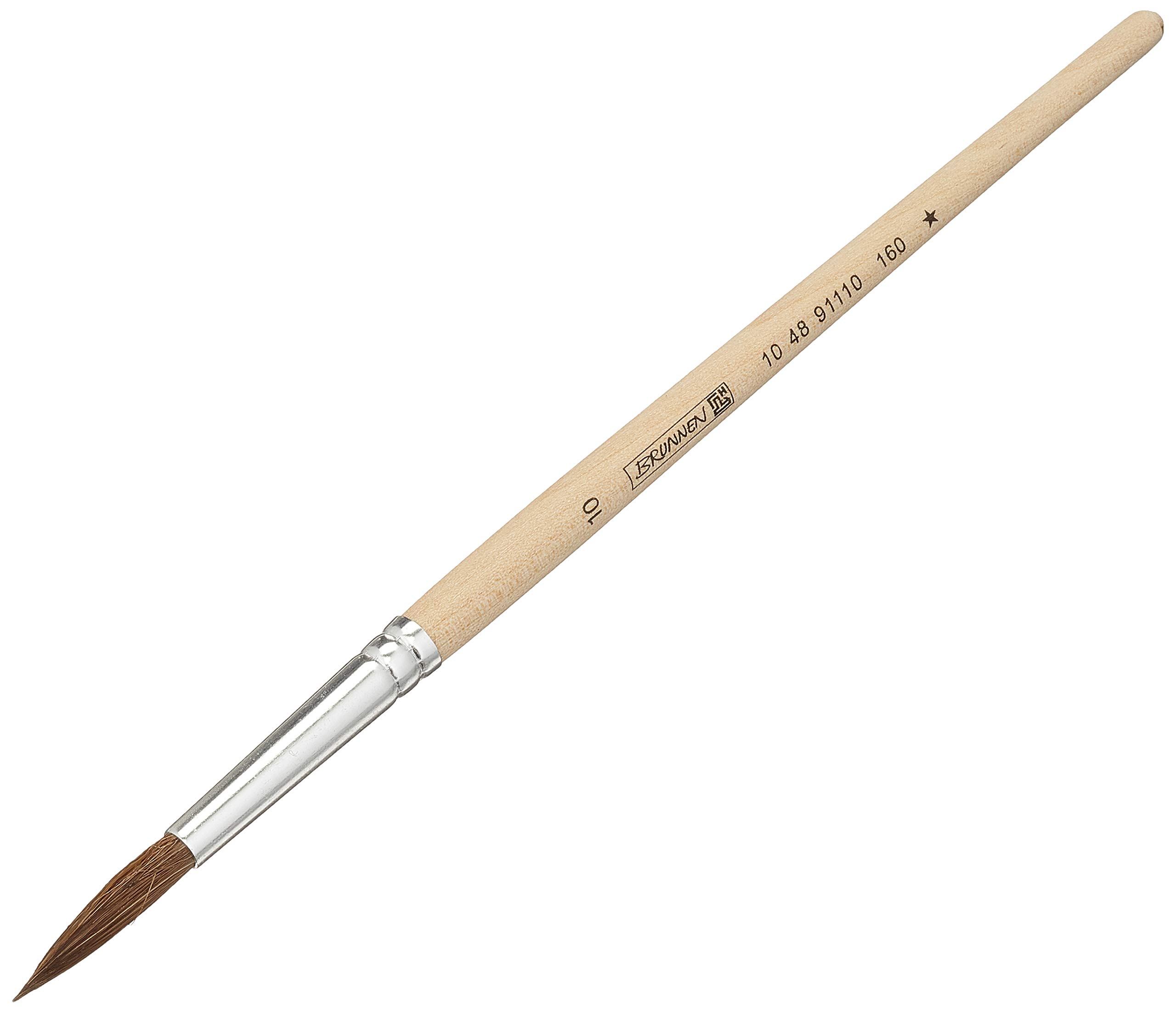 Brunnen 1026366732 12 x Fine Hair Brushes School 10 MDF