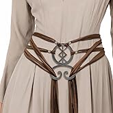 Aswitnove Viking Troll Cross Rope Belt Women Medieval Norse Witch Renaissance Belt Accessory for Ren Faire Halloween Cosplay