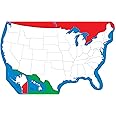 9” x 19” Unlabeled U.S. Practice Maps, 30 sheets in a pack for Social Studies, Geography, Map Activities, Drill and Practice, Current Event Activities, Learning Games and more