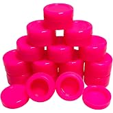 Vegcorn 16 Pack 5ml Silicone Wax Containers Non-stick Jars (Pink Red)