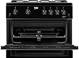 Beko KTG611K 60cm Gas Cooker with Full Width Gas Grill Black view 3