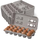 MT Products Blank Natural Pulp Egg Cartons 18 Count Egg Holders 15 Pack | Natural pulp 18-count egg cartons. Great for storing fresh eggs. Ideal for farms, markets, and backyard hens. Made in USA.