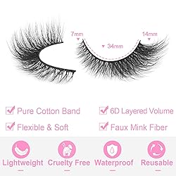 False Lashes Natural Look Fluffy Faux Mink