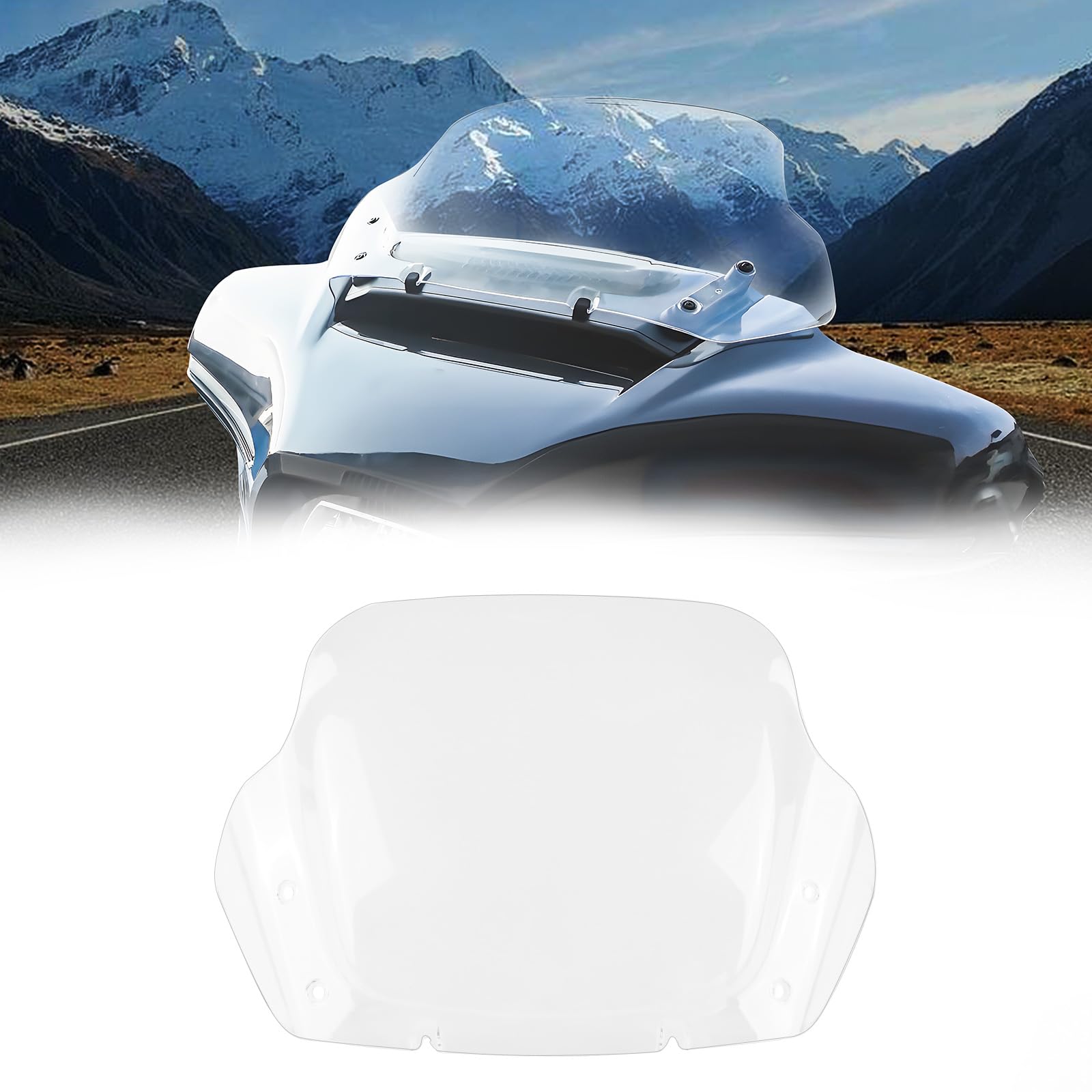 Photo 1 of 10" Windshield Kits for Street Glide 2024 2025 , Transparent Wind Shield Clear Windscreen Air Deflector for Harley CVO Street Glide FLHXSE 2023-up, FLHX 2024-up,FLHXU 2025-up Accessories