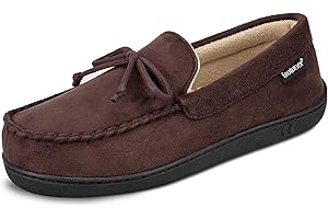 isotoner Men's Microsuede Moccasin Slippers