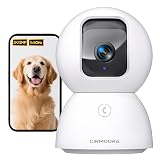 CINMOORE 5G Security Camera Indoor, 3K Pet/Dog Camera with Speaker/Phone App, PTZ WiFi Baby Monitor Cameras for Home Security, 0-Glow Night Vision 2-Way Talk, AI Tracking Facial Recognition Time Lapse
