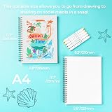 Ohuhu A4 Sketchbook Double-Sided Bleedproof 150GSM 60 Sheets Spiral view 4