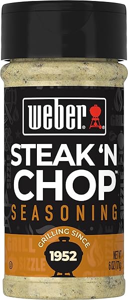 WEBER STEAK ‘N CHOP SEASONING, 6 OZ