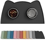 OHMO Cat Food Mat Silicone Waterproof Non-Slip Spill Proof Pet Feeding Mat