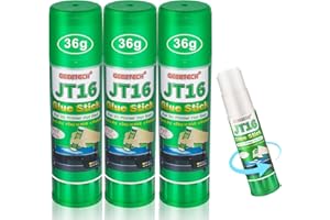 GIANTARM 3D Printer Glue Sticks, 36 Grams Each PVP Solid Glue Sticks for Hot Bed Plate, Washable, Non-Toxic, Reduce Warping for PLA, ABS, PETG, HIPS, TPU Filament on PEI, Glass, Aluminum, Buildtak Board, 3Pcs