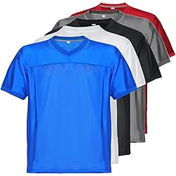 Aumudle Men Blank Plain Football Jersey Practice