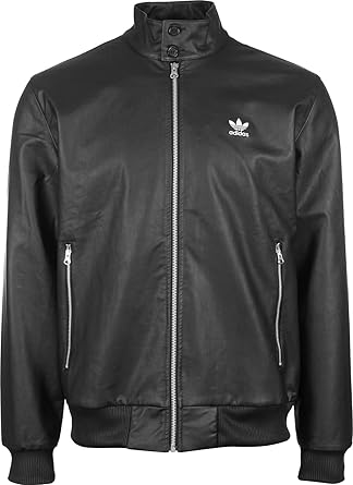 adidas leather jacket mens