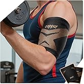 Copper-Infused Bicep Tendonitis Brace 1 Pair [Medical-Grade Compression ＆ Ultra Comfort] Tricep Bicep Compression Sleeve For Muscle Strains Recovery,Upper Arm Compression Sleeve For Men & Women