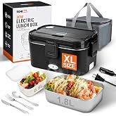 1.8L Heated Lunch Box for Men, Portable Food Warmer for Car/Truck/Office | Sohida 80W Electric Lunch Box for Adults: Leak-Pro