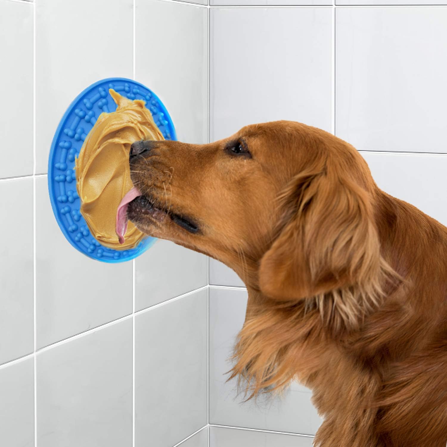 RYPET Pad for Dog Lick 2PCS - Dog Washing Distraction Device, Slow Eating Dog Mat with Super Suction for Pet Bathing, Grooming, and Dog Training