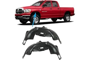 AUTOELEMENTS Splash Shield Fender Liners Front Inner Set of 2 For 2002-2008 Dodge Ram 1500/2003-2009 2500/2005-2009 3500 Direct Replacement 55275835AI 55275834AI
