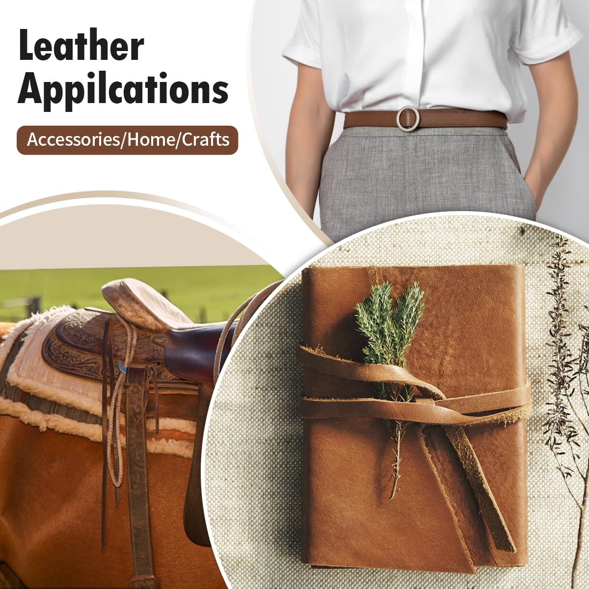 Jack&Chris 72.5 Inches Long Leather Straps for Crafts, 1 Inch Wide Leather Strips, Full Grain Leather for DIY Arts & Craft Projects, Fabric, Clothing, Dark Brown