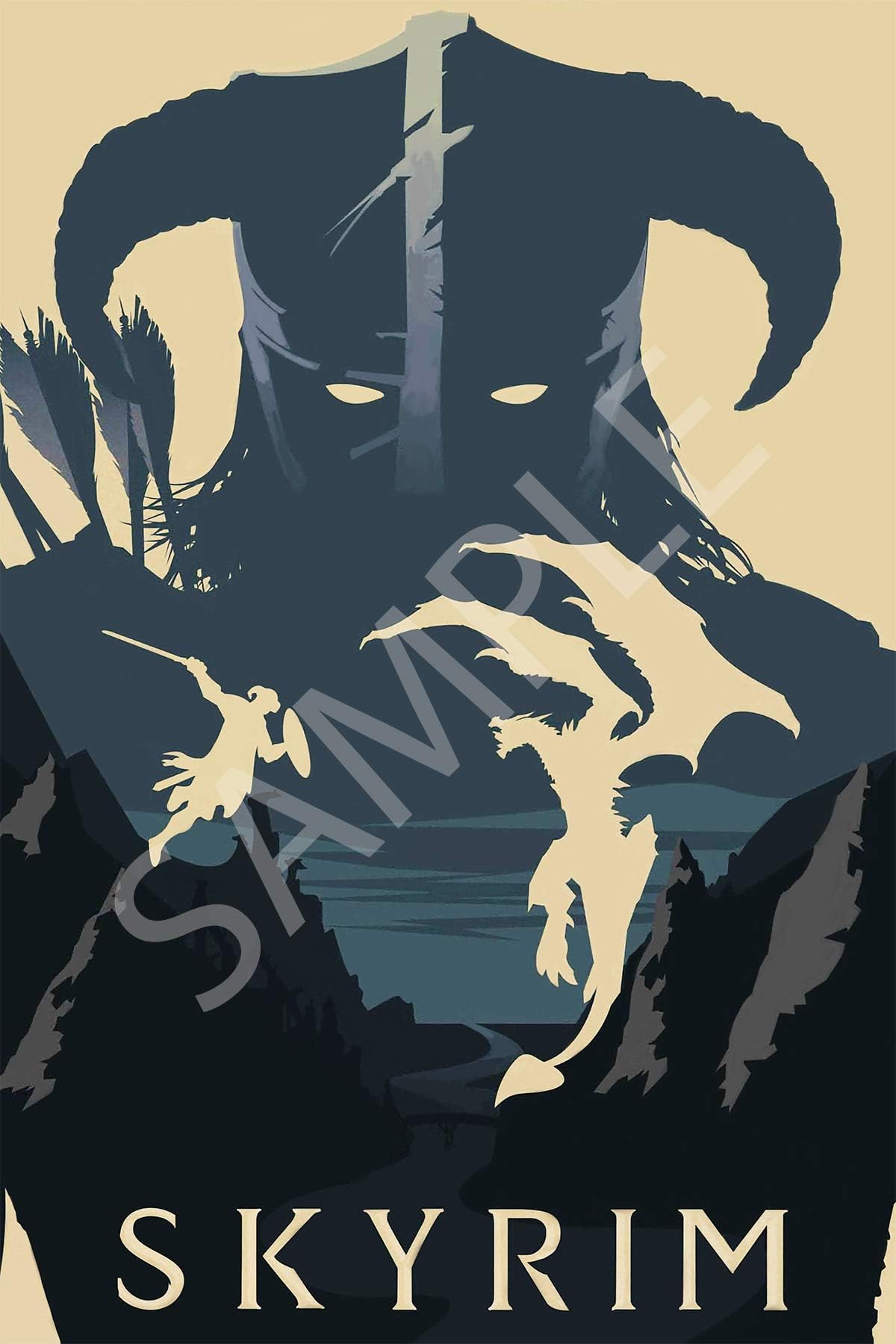 Best Print Store - The Elder Scrolls, Skyrim, Simple Art Poster (24x36)