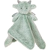Apricot Lamb Luxury Snuggle Plush Cute Dragon Dinosaur Infant Stuffed Animals Security Blanket Nursery Character Blanket (Green Dragon, 13.8 Inches)