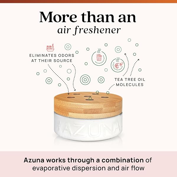 AZUNA AIR FRESHENER AND ODOR ELIMINATOR FOR STRONG ODOR GEL 24OZ REFILL POUCH | PLANT-BASED & LONG LASTING | PET, SMOKE, HOME AND BATHROOM | SANDALWOOD | LASTS 60–90 DAYS