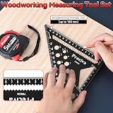 Preciva 18cm Speed Square with Angle Locator Hex Nut Finder 5m Tape & Storage view 6