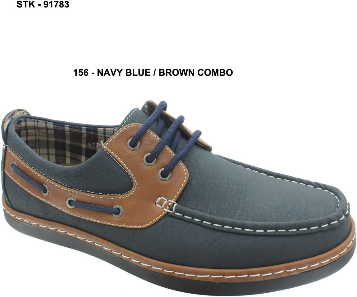 Aldo Rossini Men's Lucas-1 Two Tone Casual Lightweight Boat Shoe