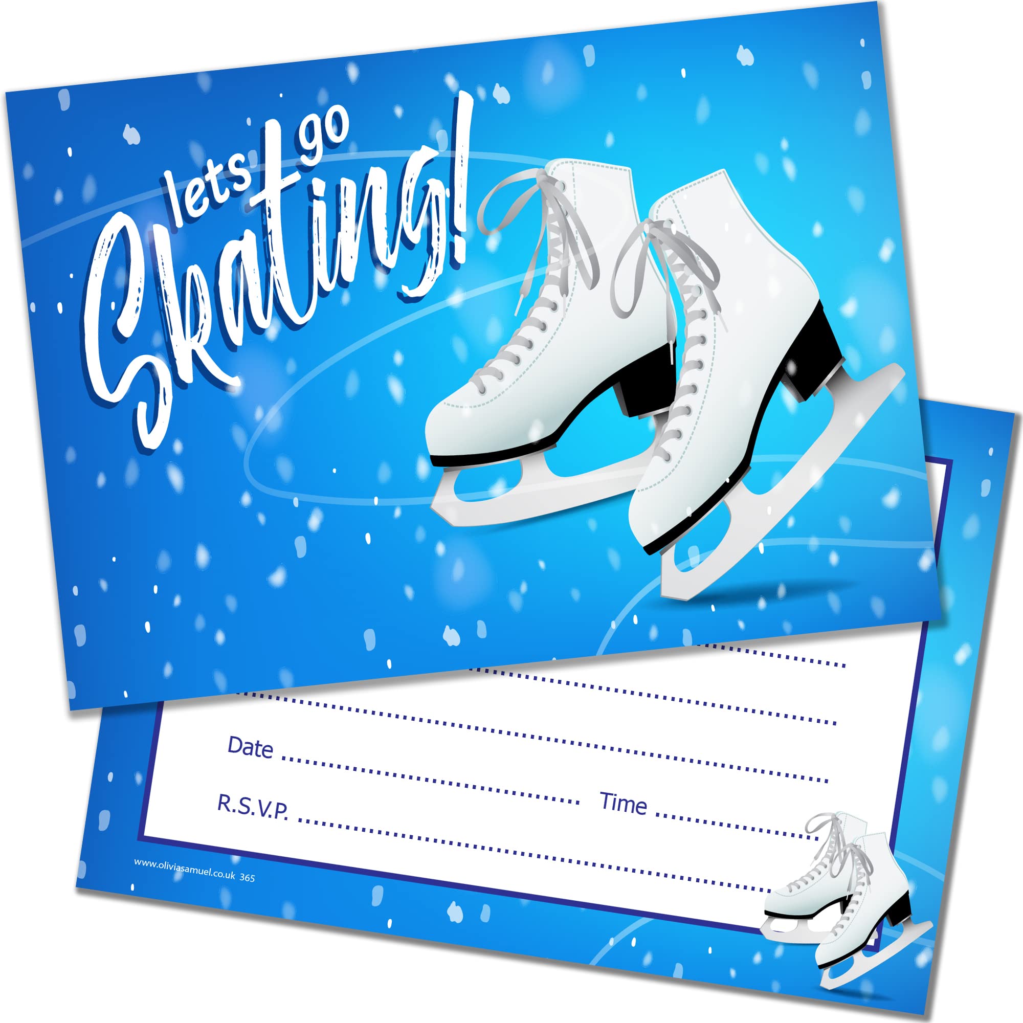 Olivia Samuel 20 x Ice Skating Party Invites from A6 Double Sided Cards with Envelopes