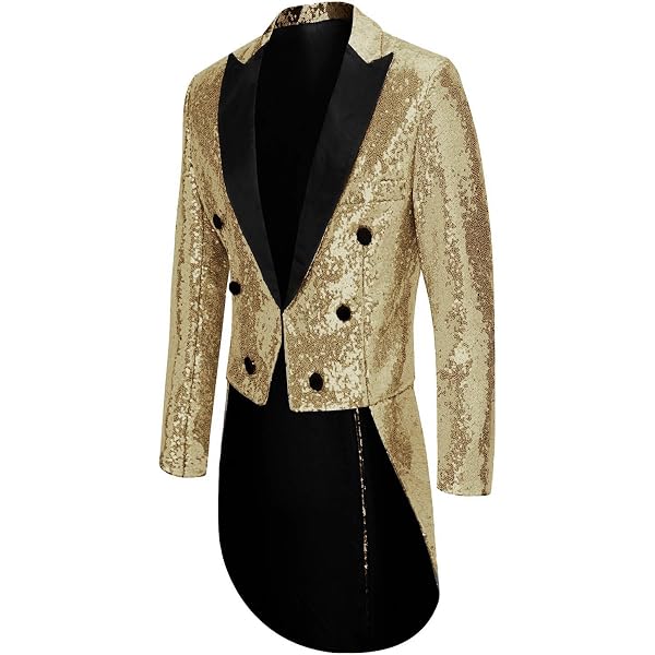 thumbnail image 2 of Apocrypha Men's Sequins Floral Blazer - Sparkling Dinner Jacket For Prom & Weddings 2 of 10