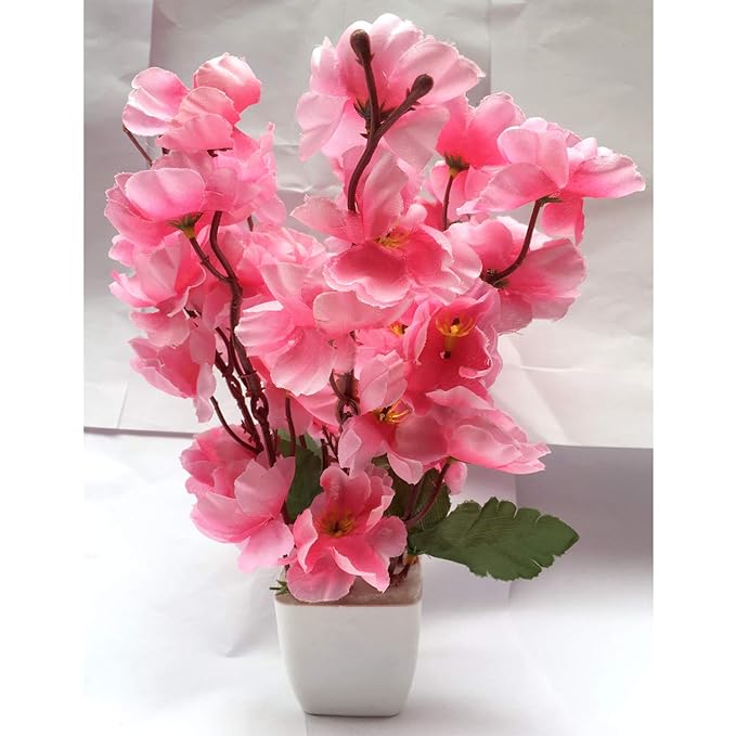Buy CELEBRATION Artificial Pink Cherry Blossom plant Pot Flower vase