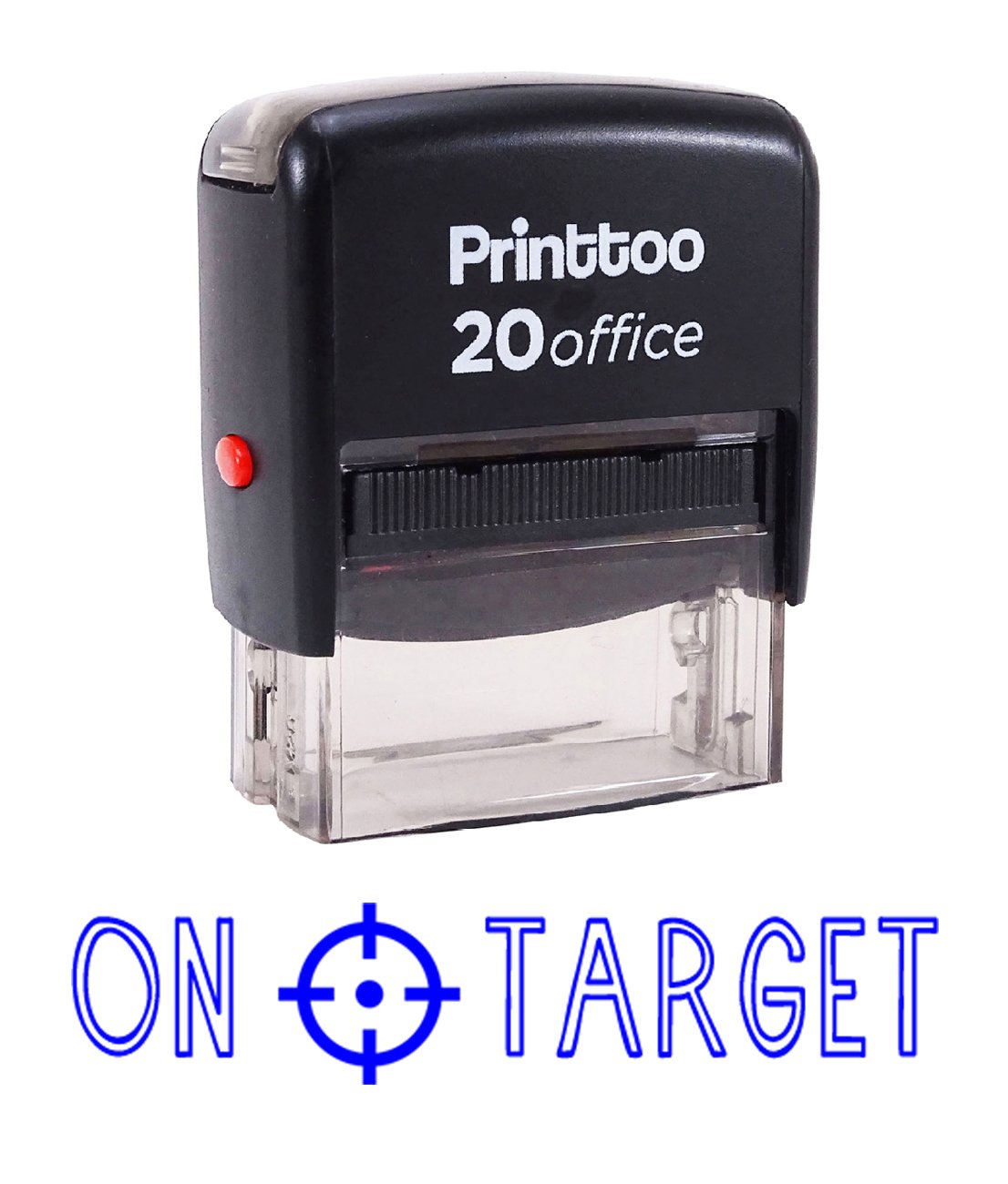 Printtoo ON Target Self Inking Rubber Stamp Office Stationary Custom Stamp-Blue