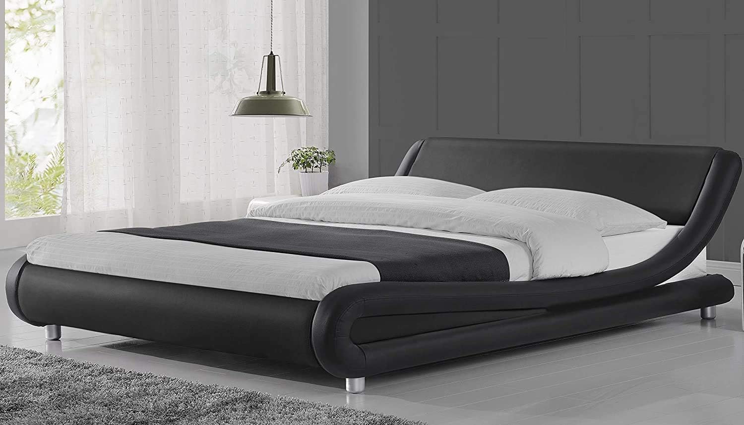 vipsung Full Platform Bed, Deluxe Bed Frame ，Fabric