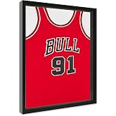 CCDCC 16x20 Large Shadow Box Picture Frame with Soft Linen Back, Black Wooden Youth Kids Jersey Frame Display Case with Tempered Glass Cover for Wall Display