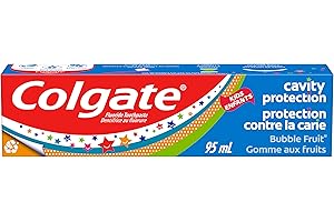 Colgate Cavity Protection Kids Fluoride Toothpaste, 1 Pack, Kids Toothpaste with Mild Bubble Fruit Flavour, For Children Ages