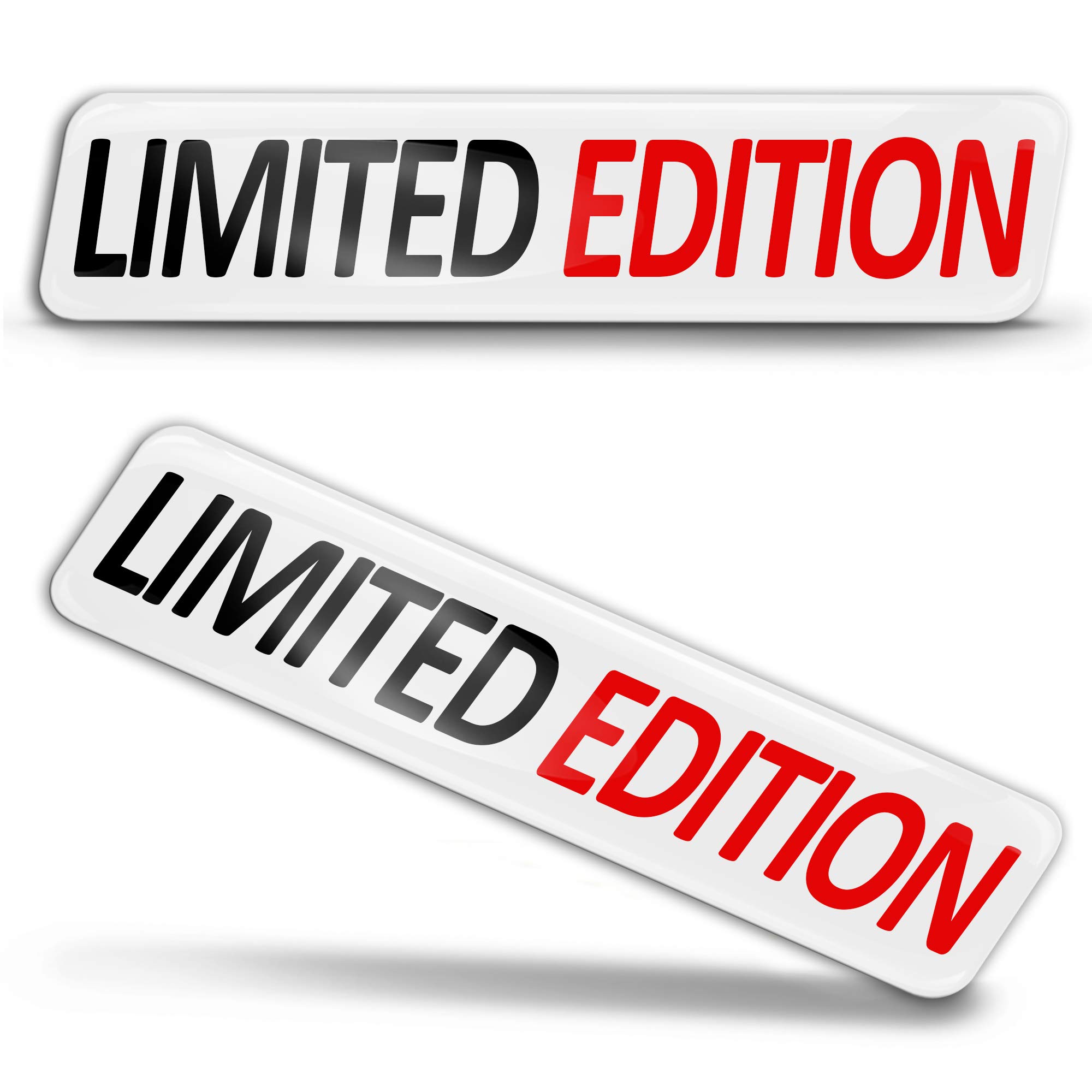 SkinoEu® 2 x 3D Gel Silicone Stickers Decals Limited Edition Logo Emblem Badge Car Auto Moto Motorcycle Windows Door PC Tablet Laptop Accessories Tuning Gift KS 101