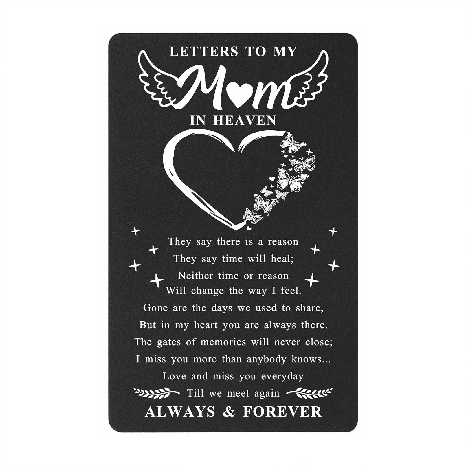Bereavement Card for Loss of Mother- Letters to My Mum from Heaven Gifts- Mum Memorial Sympathy Remembrance