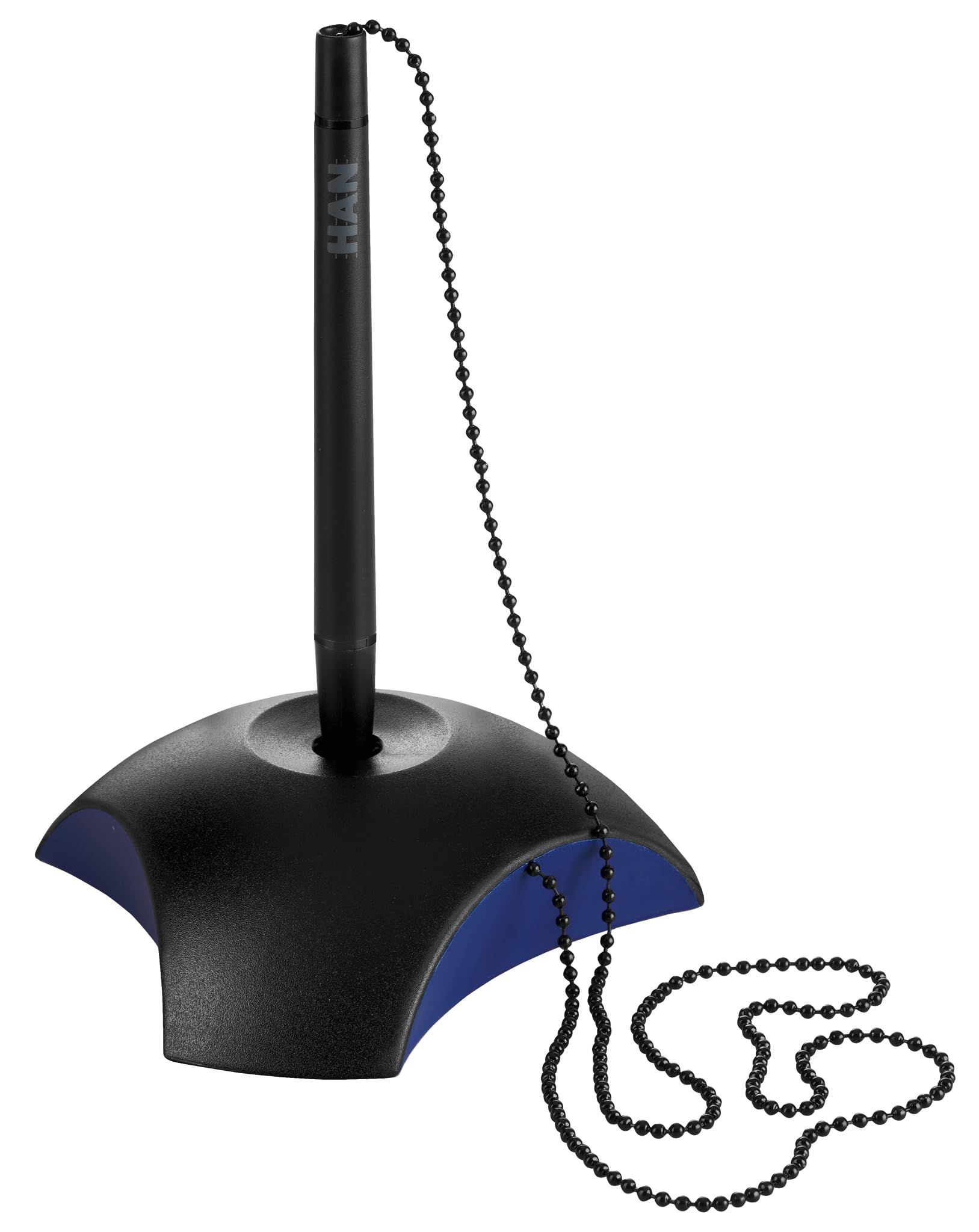 HAN 1751-34, DELTA pen holder. Attractive, elegant and stylish. Premium quality with extra long chain, black-blue