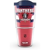 Tervis NHL Florida Panthers - 2025 NHL Stanley Cup Champions Made in USA Double Walled Insulated Tumbler Travel Cup Keeps Drinks Cold & Hot, 24OZ, Classic