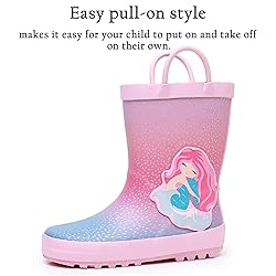 LANCDON Toddler Rain Boots for Boys and Girls