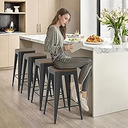 Vinahomar 26 inch Backless Bar Stools Set of