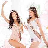 Fowecelt 21st Birthday Tiara and Sash Rose Gold Crystal Kit view 8